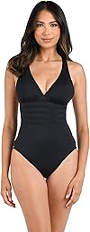 La Blanca womens Island Goddess Multi-strap Cross Back One Piece Swimsuit