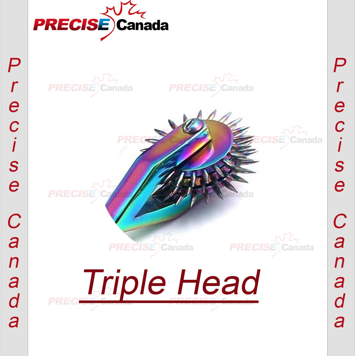 PRECISE CANADA: Set of 3 Wartenberg Pin Wheel Pinwheel 3, 5, 7 Head Multi Color Rainbow