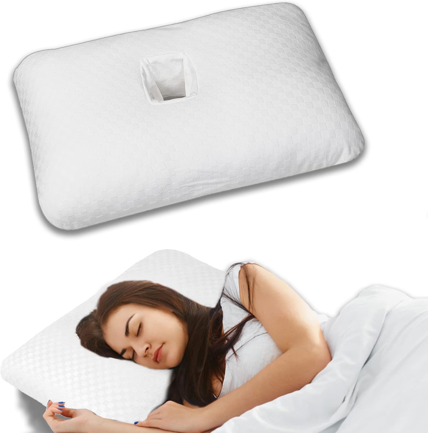 Wuronsa Ear Pillow with Ear Hole for CNH and Sore Ear Pain