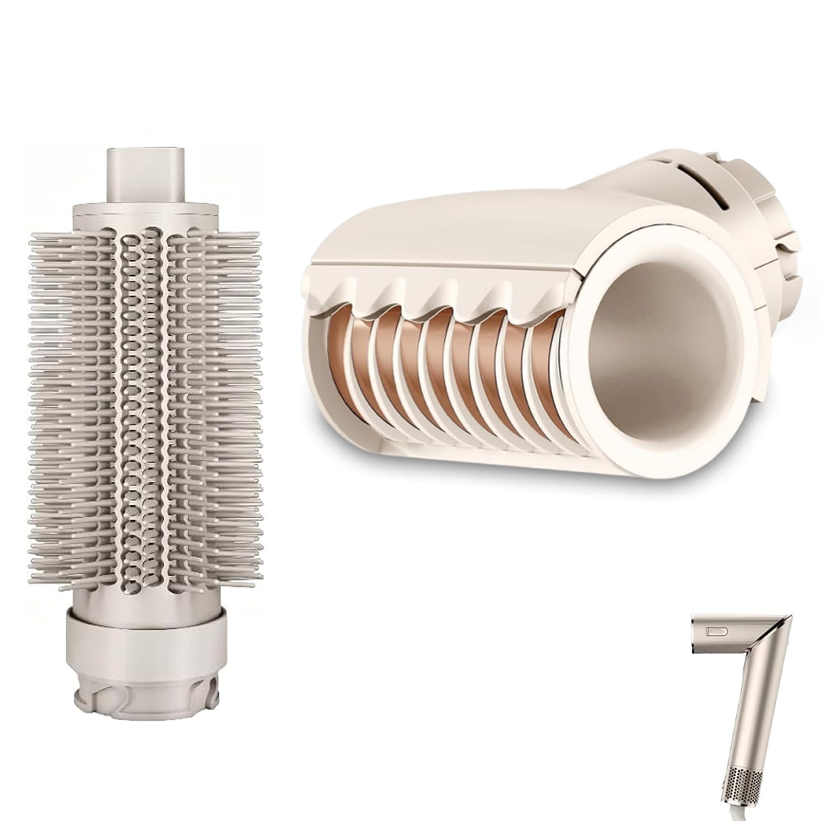 Spazzola volumizzante rotonda + ugelli per lisciare gli ugelli per Shark FlexStyle HD400 Series, accessori per rifinire i capelli lisci, lucidi e ricci voluminosi