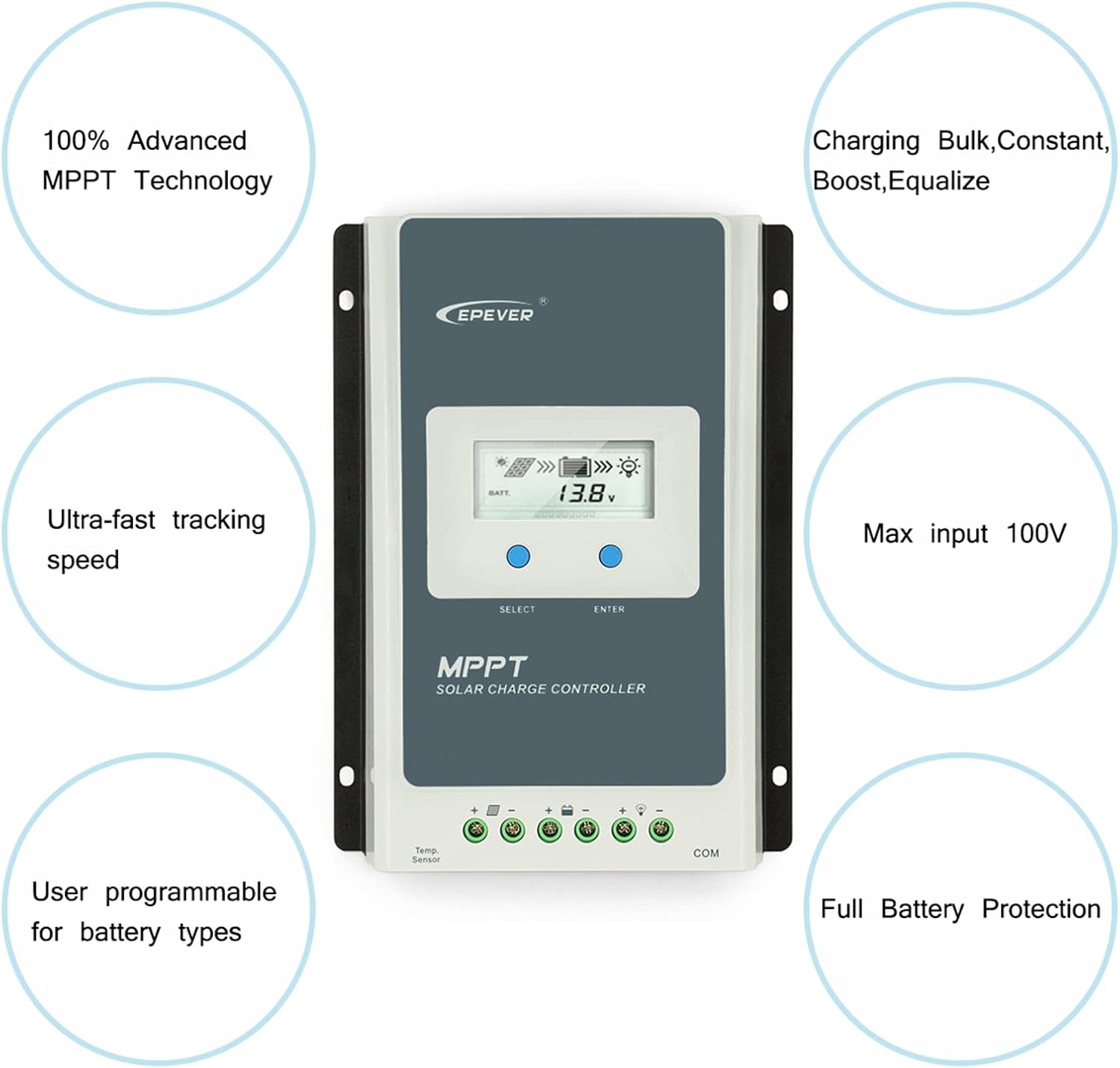EPEVER MPPT Solar Charge Controller features