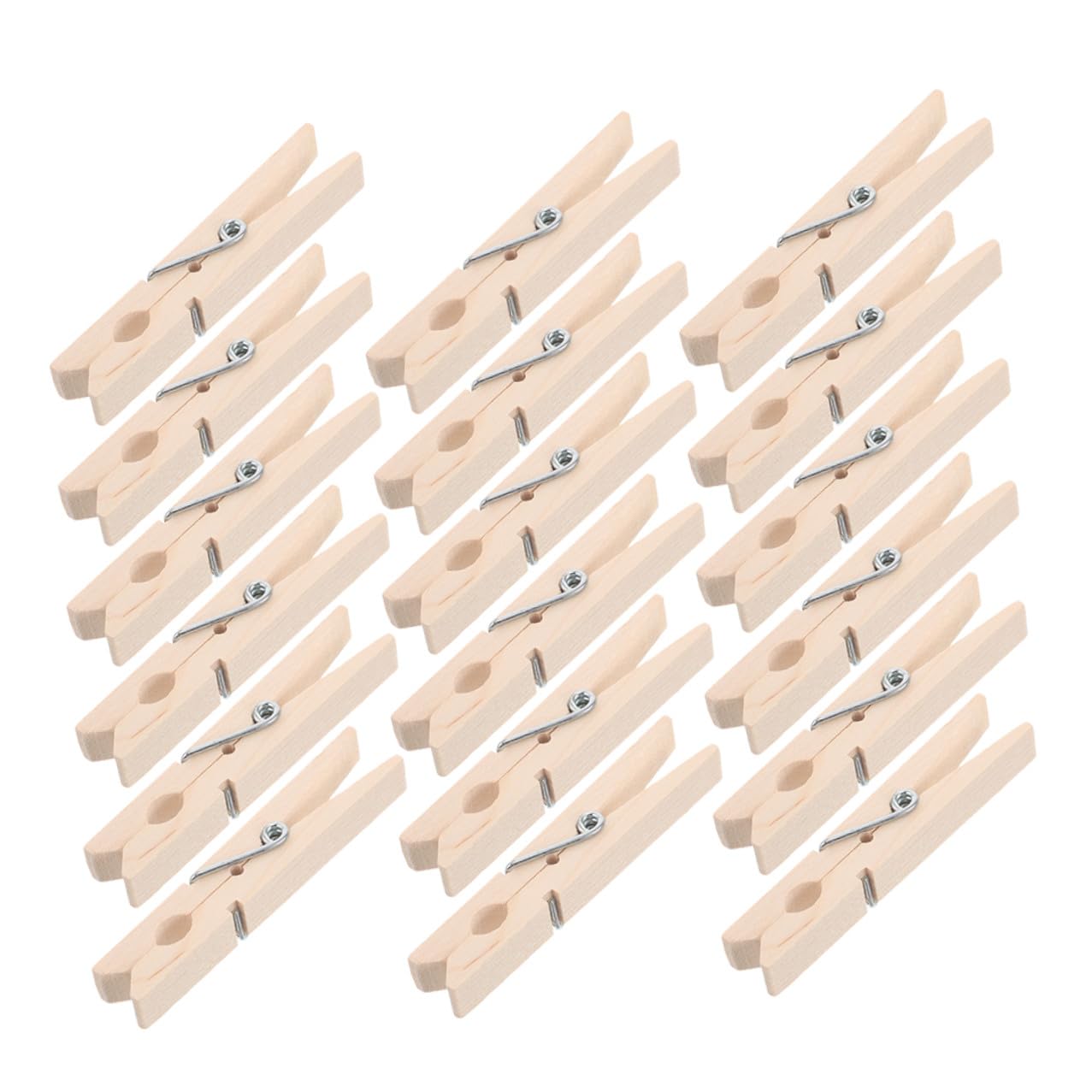 Toyvian 150 Mollette in Legno Multifunzione per Bucato Mollette Antivento Piccole 72X10 CM per Calzini e Clip Portatili per Viaggi e Asciugatura All’Aperto