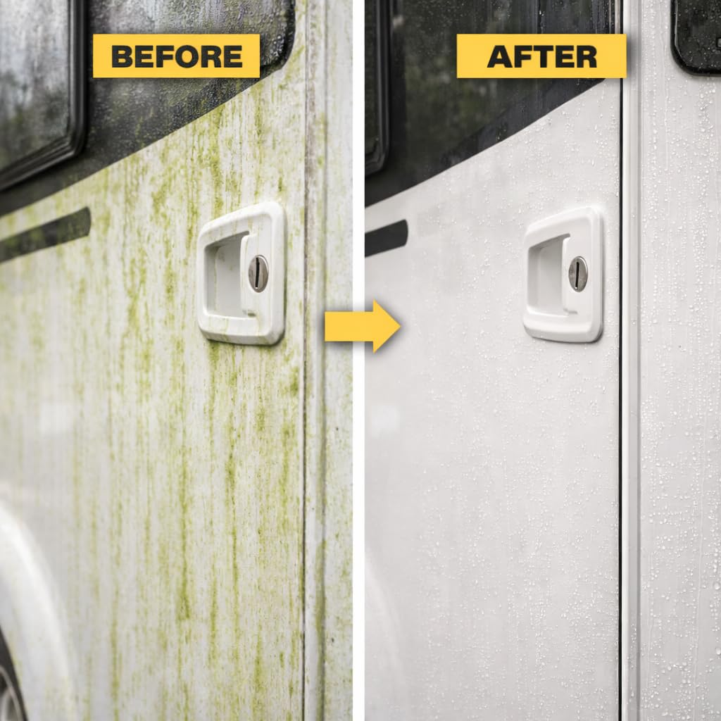 Concentrated Caravan Cleaning Kit with Pump Handheld Sprayer – Stage 1 Pre Wash Cleaner & Stage 2 Super Carnauba Wax Shampoo, Exterior Cleaning for Caravans & Motorhomes(2L Stage 1/Stage 2 + Sprayer) — view 2