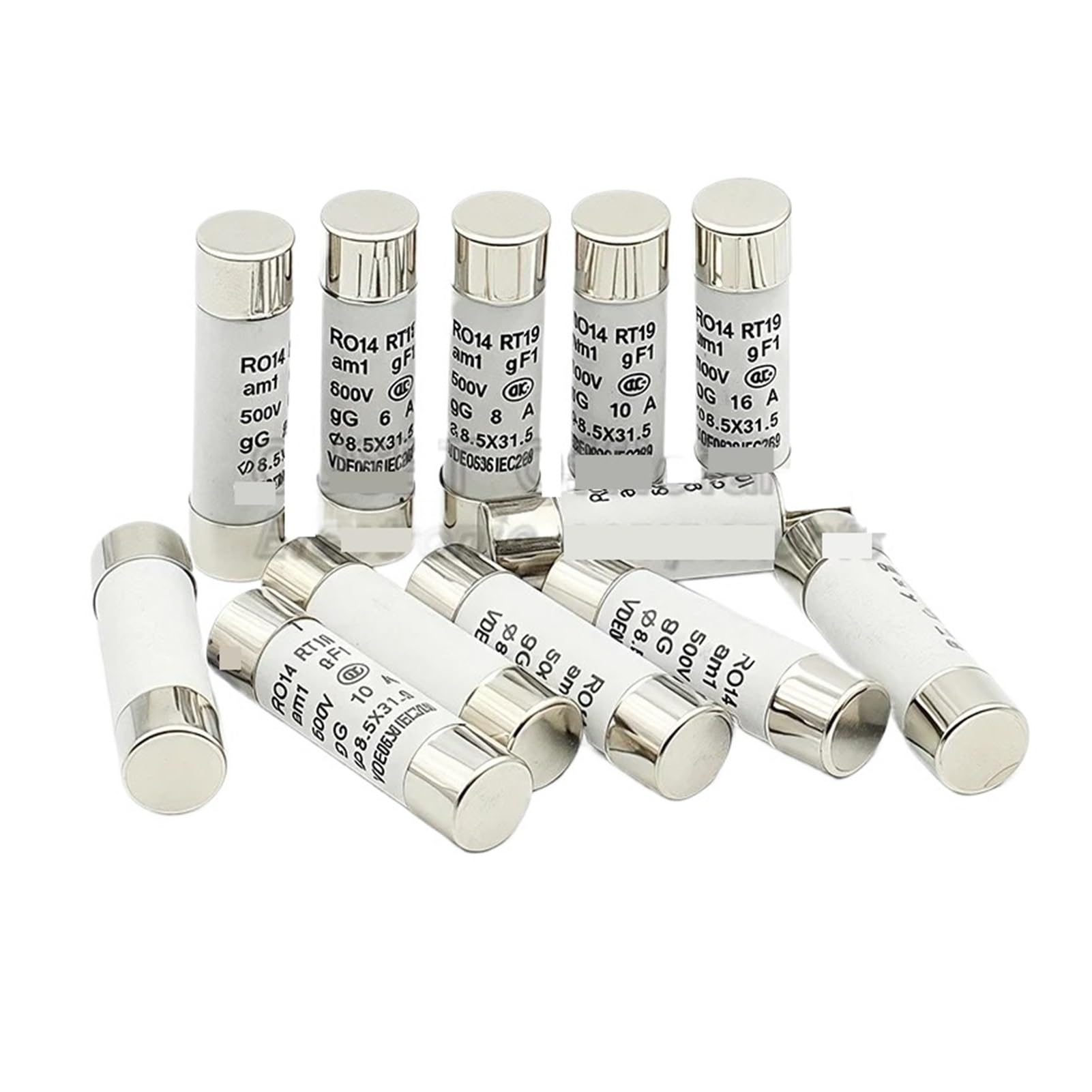 R014 8.5x31.5 Fast Blow Ceramic Fuse 8.5 * 31.5mm 500V 0.5A 1A 2A 3A 380V RT14(3A 8.5x31.5 10pcs)