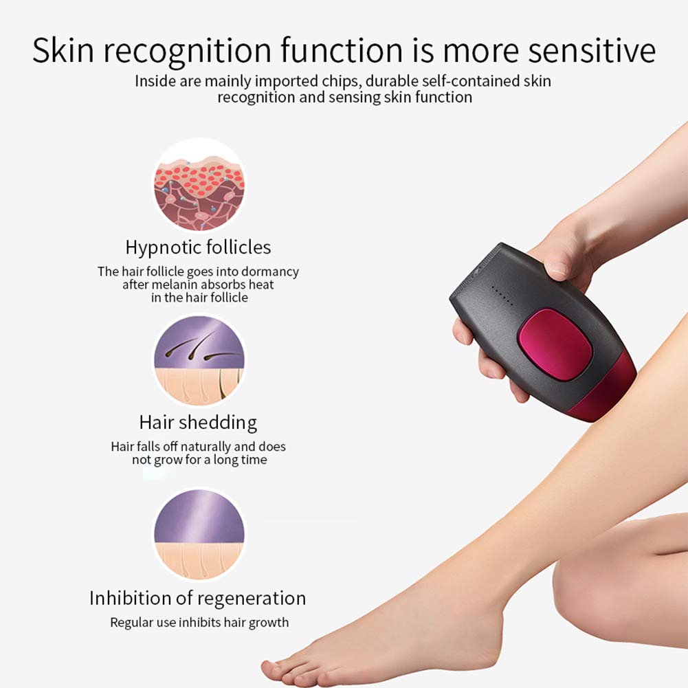 Epilatore elettrico IPL, Epilatore permanente bikini facciale femminile, Epilatore indolore corpo 600000 Lampeggiante
