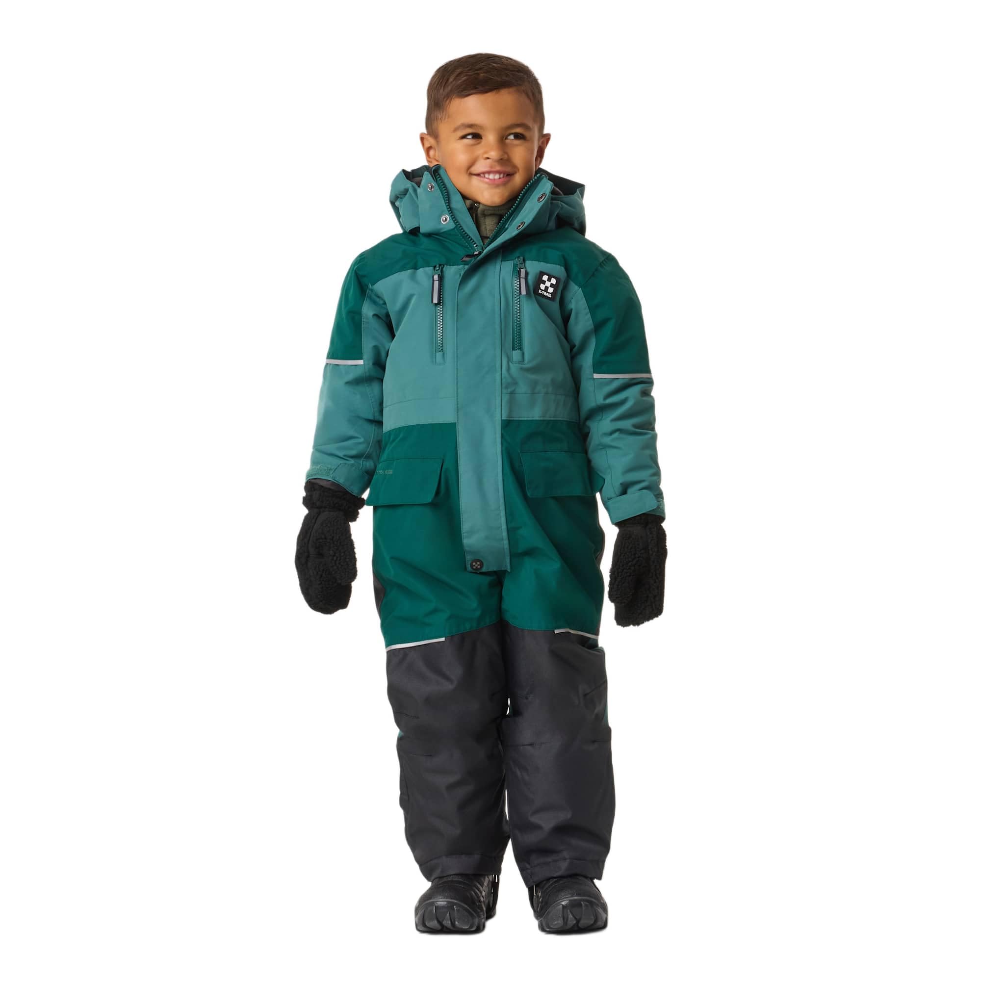 X-trail Winter Overall Combinaison d'Hiver Mixte Enfant avec Capuche Amovible, Imperméable 10000mm, Pare-Neige Ajustable