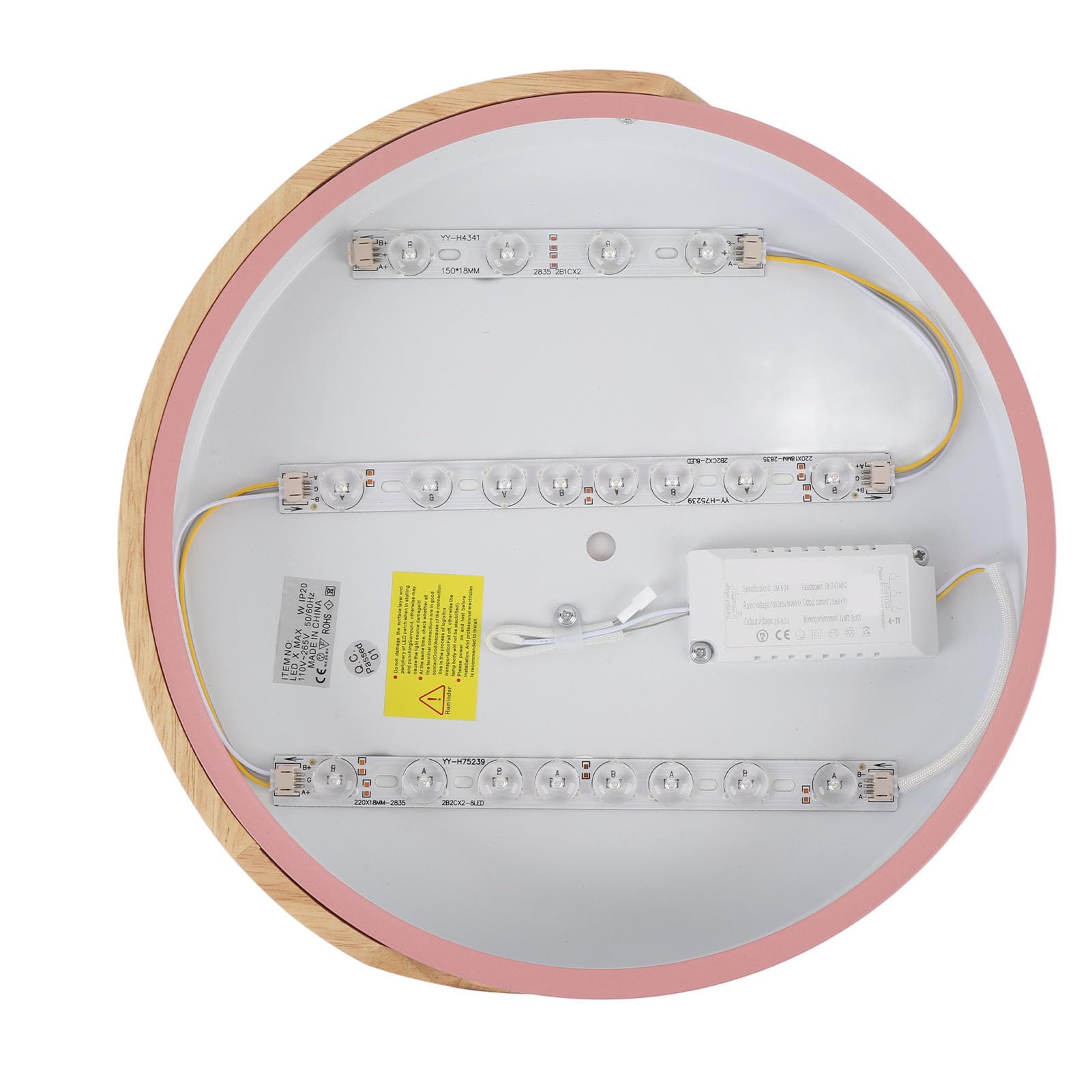Sufitowa LED Możliwość Przyciemniania Do Montażu Podtynkowego Drewniana Okrągła PC z Pilotem APP Control 86F 104F 140F 2000 Lm Do Sypialni Salon Kuchnia Biuro