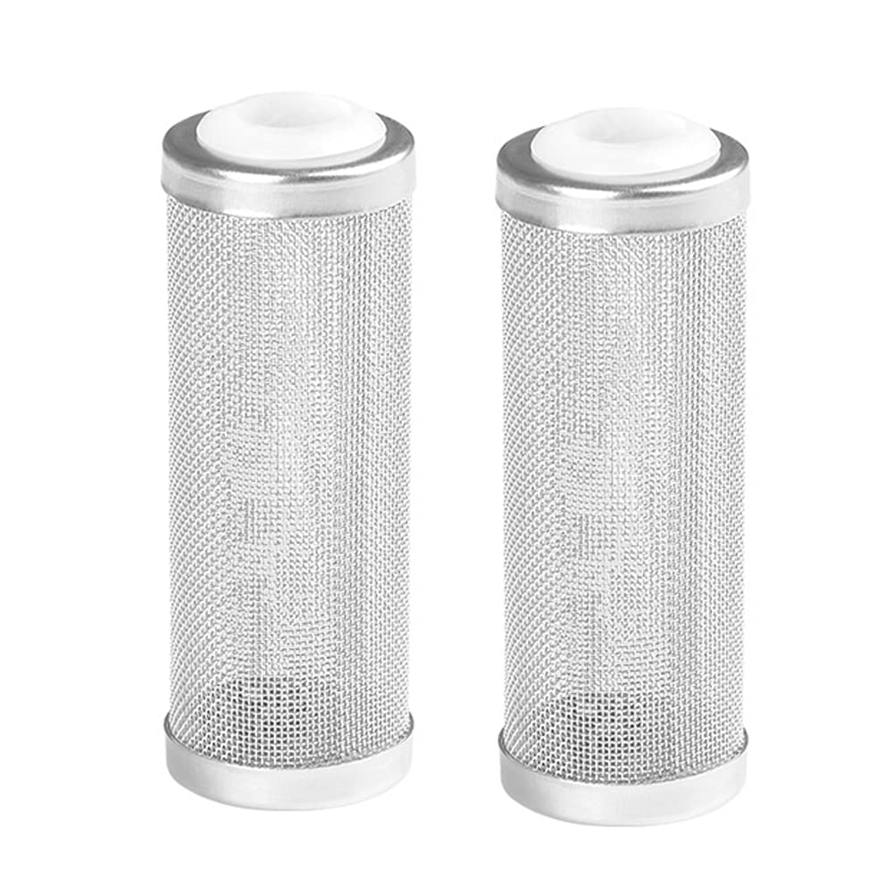 esowemsn 2pcs Stainless Steel Aquarium Filter Mesh Strainer 12mm Mesh Strainer Pre-Filter Tube Filter Cover Strainer Filter Guard for Aquarium Fish Tank