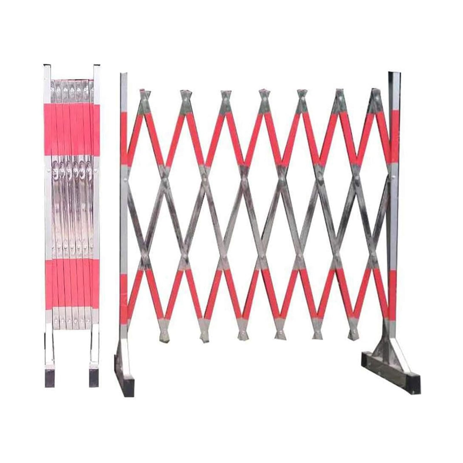 GTHTUHFD 1Pcs Industrial Stainless Steel Mobile Guardrail, Parking Guardrail With Casters, School Parking Lot, Highway, Shopping Mall Traffic Fence,L600cm/19.6ft