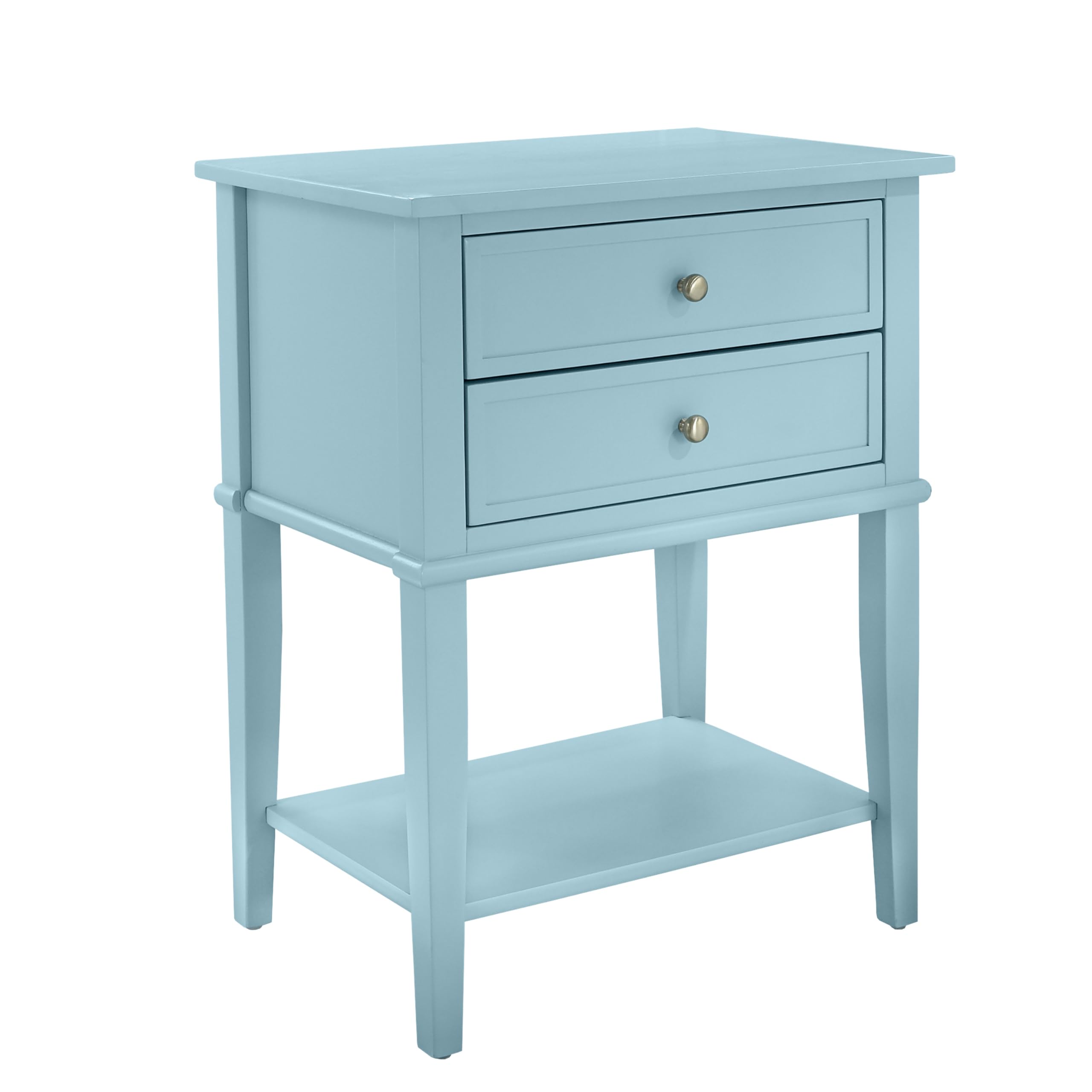 Ameriwood Home Franklin Accent Table 2 Drawers, Blue