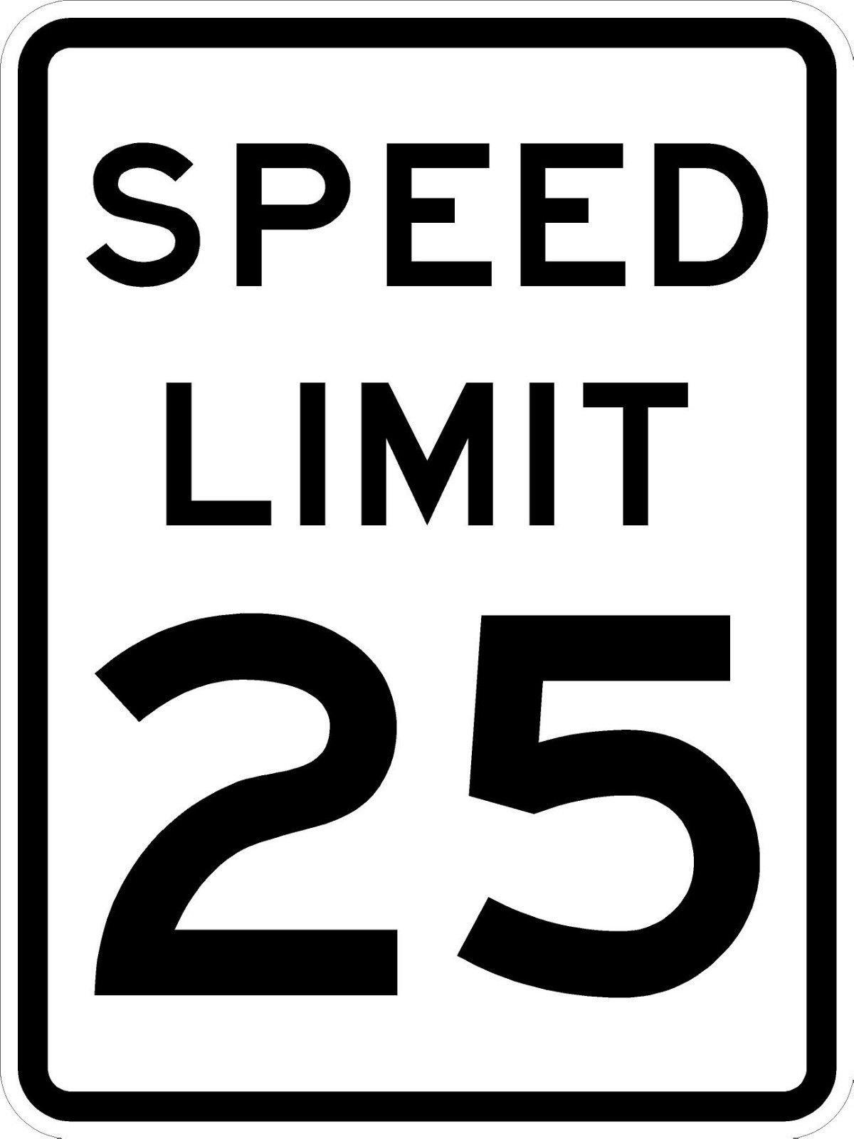 Municipal Supply 18x24 Speed Limit 25 Sign