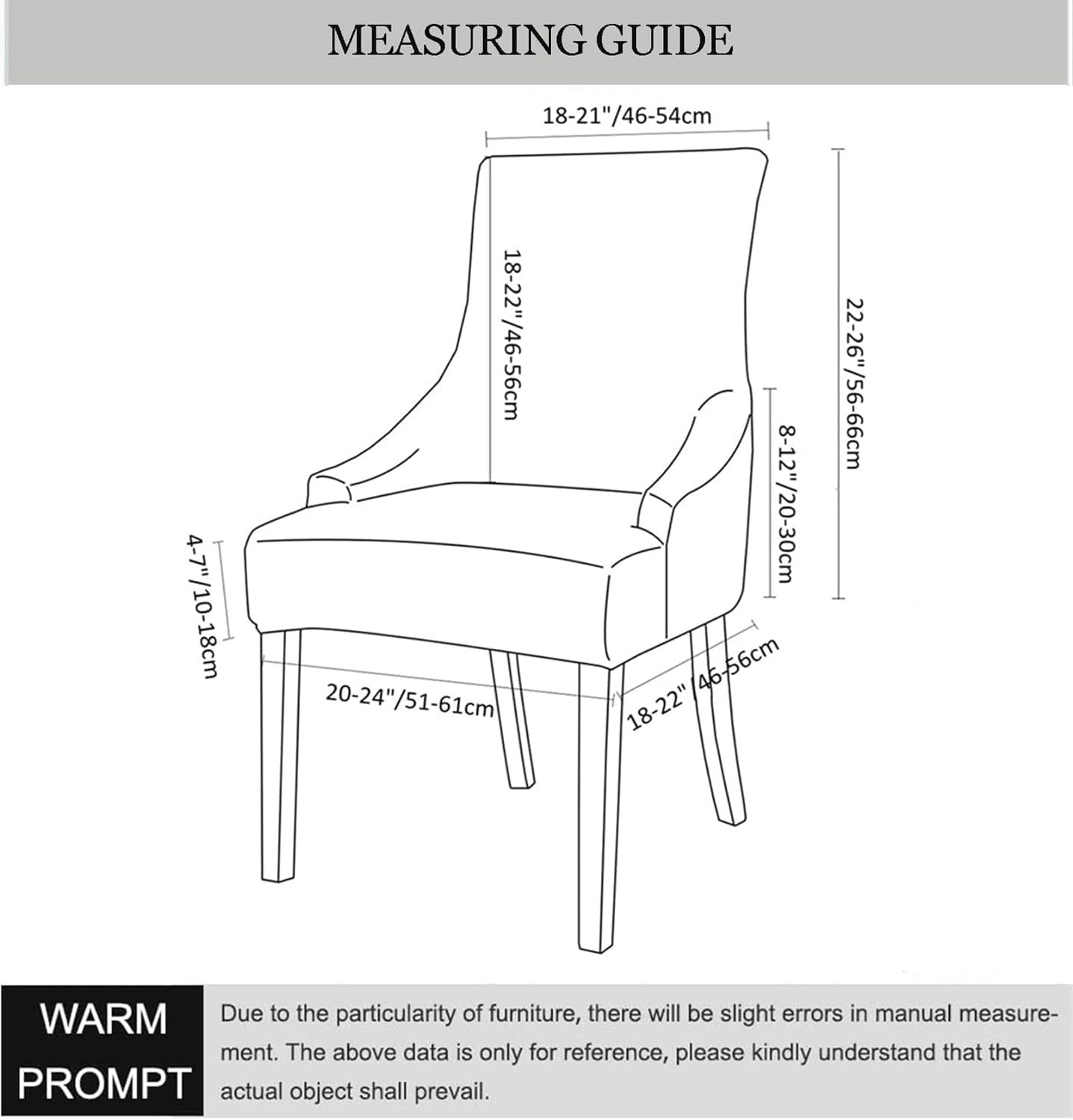 Stretch Wingback Side Chair Slipcover Set of 2 Printed Armless Wingback Chair Cover Reusable Sloping Armchair Cover Accent Chair Covers for Dining Room Banquet Home Decor (Color12, Set of 2)