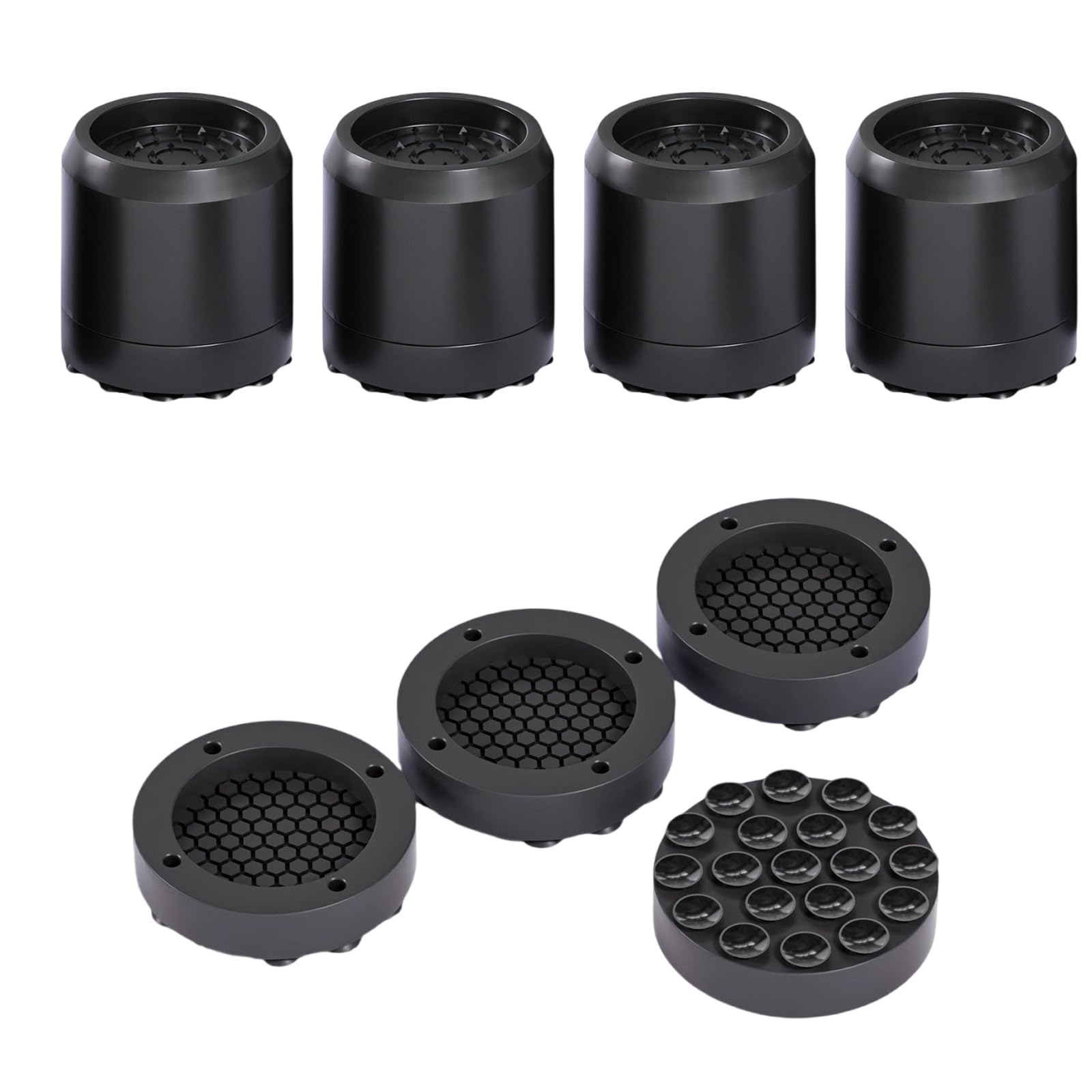 Jazuaiao Of 8 Anti Vibrations Pads for Washing Machine and Refrigerators to Reduce and Movement on Any Surfaces Stackable Storage Saving Risers