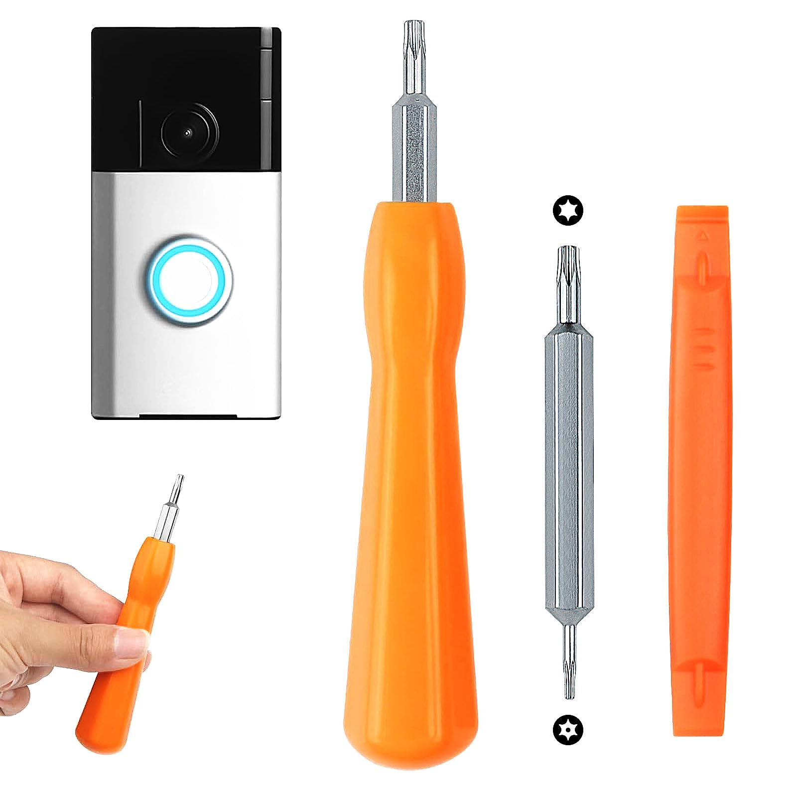 Screwdriver for Ring Doorbell, T6 T15 Bit Screwdrivers For Ring Video ...