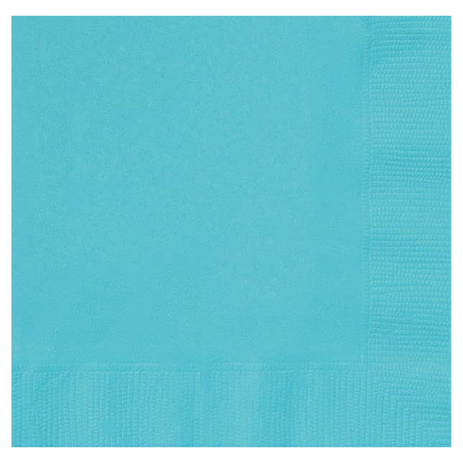 Trimming Shop Disposable Terrific Teal Paper Napkins 2 Ply, 6.5