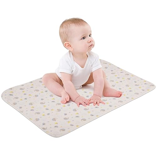 Cambiador con pañal impermeable, 2 almohadillas Catteyonce para cambiador de mesa son impermeables, reutilizables, impermeables y portátiles en