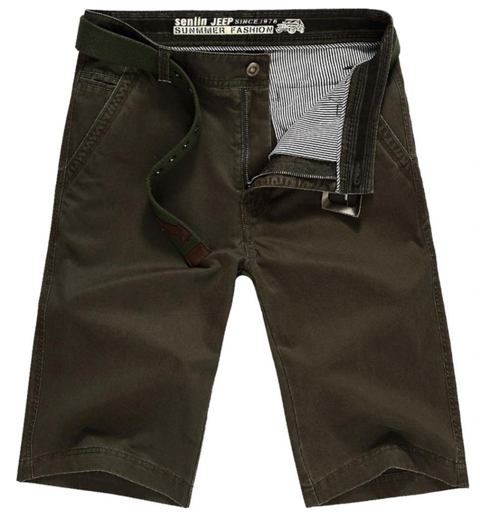 Somo Lite Men's Casual Solid Summer Cotton Plain Front Cargo Short