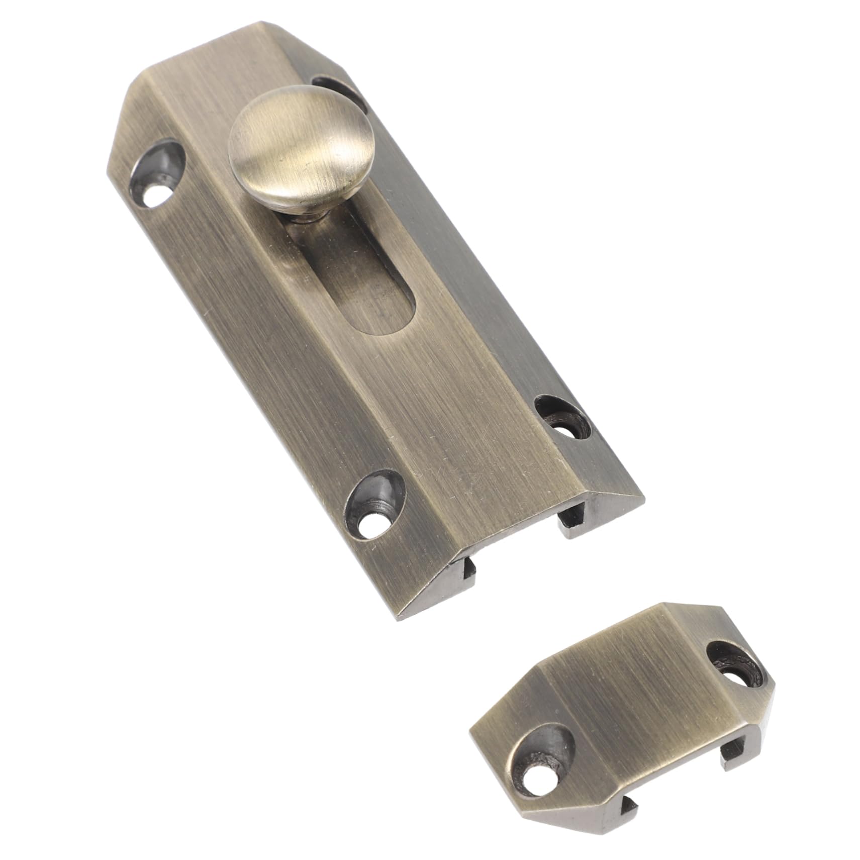 SHINEOFI 5 Pezzi Serratura Scorrevole per Porte e Finestre Chiavistello Sicurezza Retro Facile Installazione e Resistente Adatta per Interni Ed Esterni per Bagni Cucine e Camere da Letto