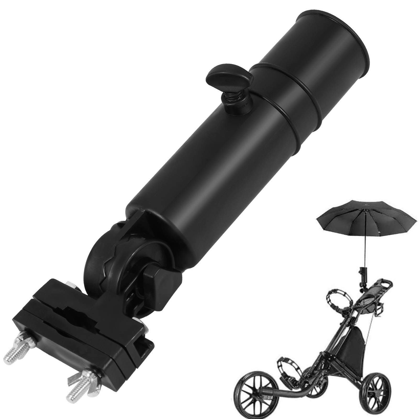 Buy AMOLEY Universal Golf Umbrella Holder, Adjustable Golf Cart Small