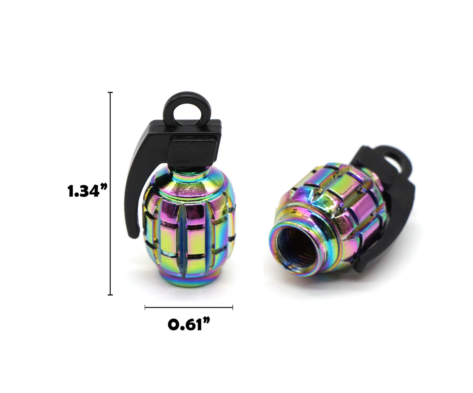 Bouchons De Valve De Pneu En Forme De Grenade Pour Voiture, Moto, V&eacute;lo, Fixie De V&eacute;lo Durable, Jante De Roue De VTT, Bouchons D'air De Tige De Pneu, Couvercle Anti-poussi&egrave;re