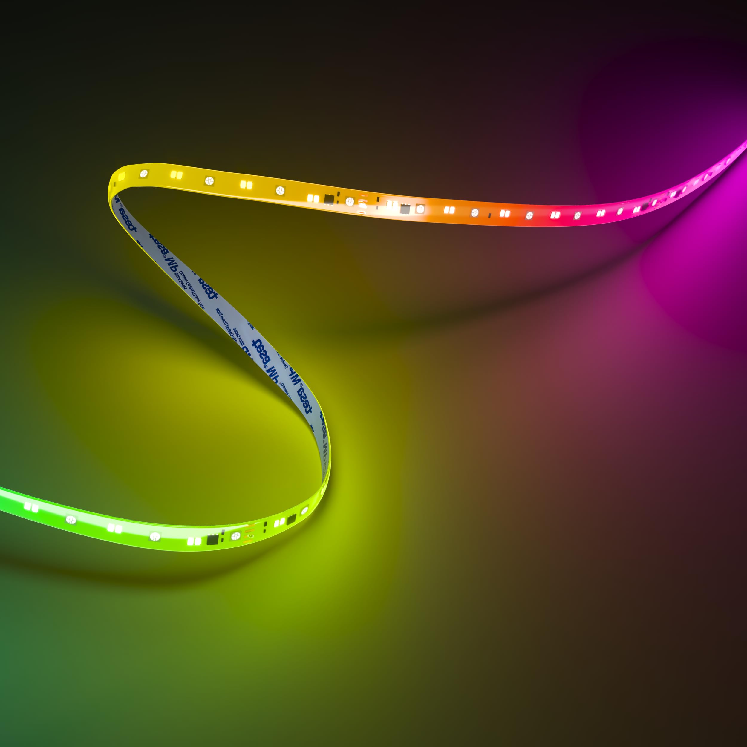 CALEX Smart LED Streifen, 20 m, RGBIC-Farben, flexibel & zuschneidbar, dimmbar, WLAN App- & Sprachsteuerung, inkl. Fernbedienung