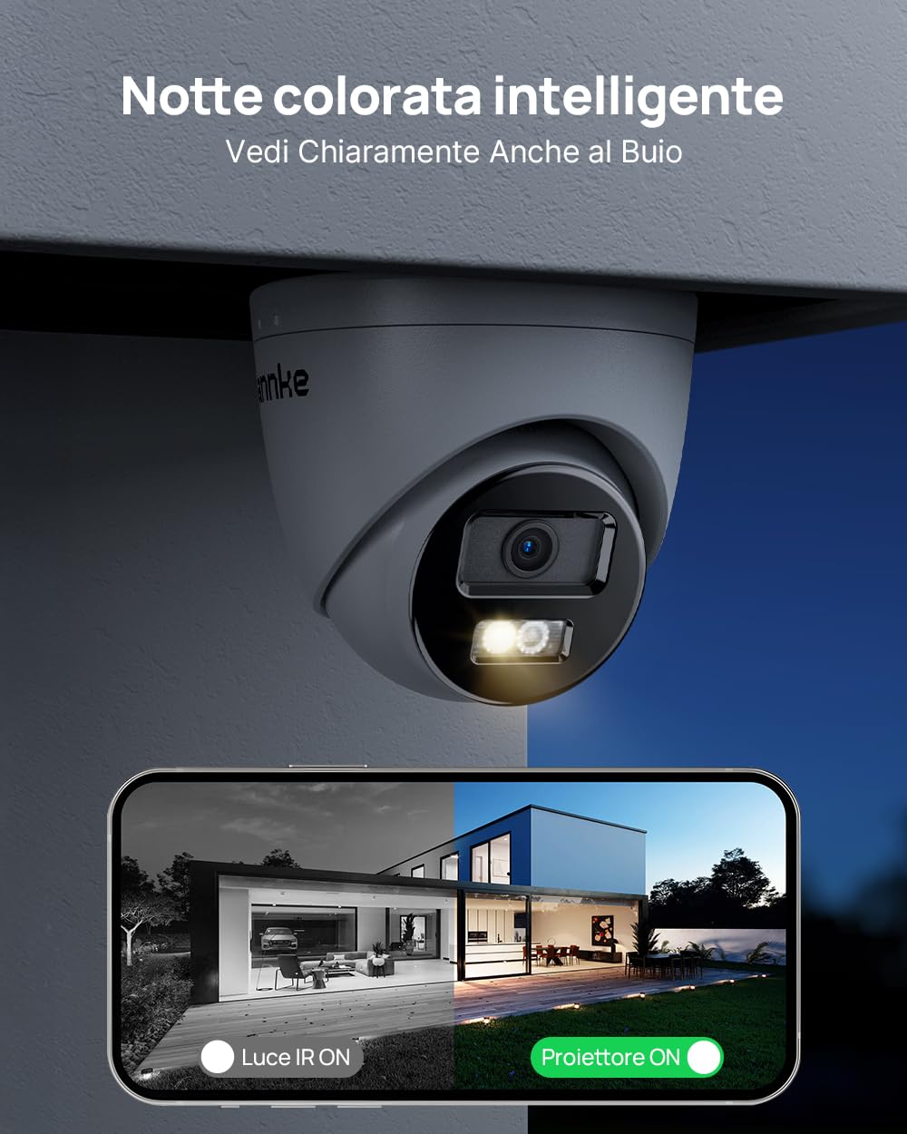 ANNKE Sistema Videosorveglianza PoE 12MP con NVR 8CH HDD 2TB | 4 Telecamere IP da Esterno, Rilevamento Intelligente di Persone e Veicoli, Visione Notturna IR fino a 30 m, IP67, 24/7