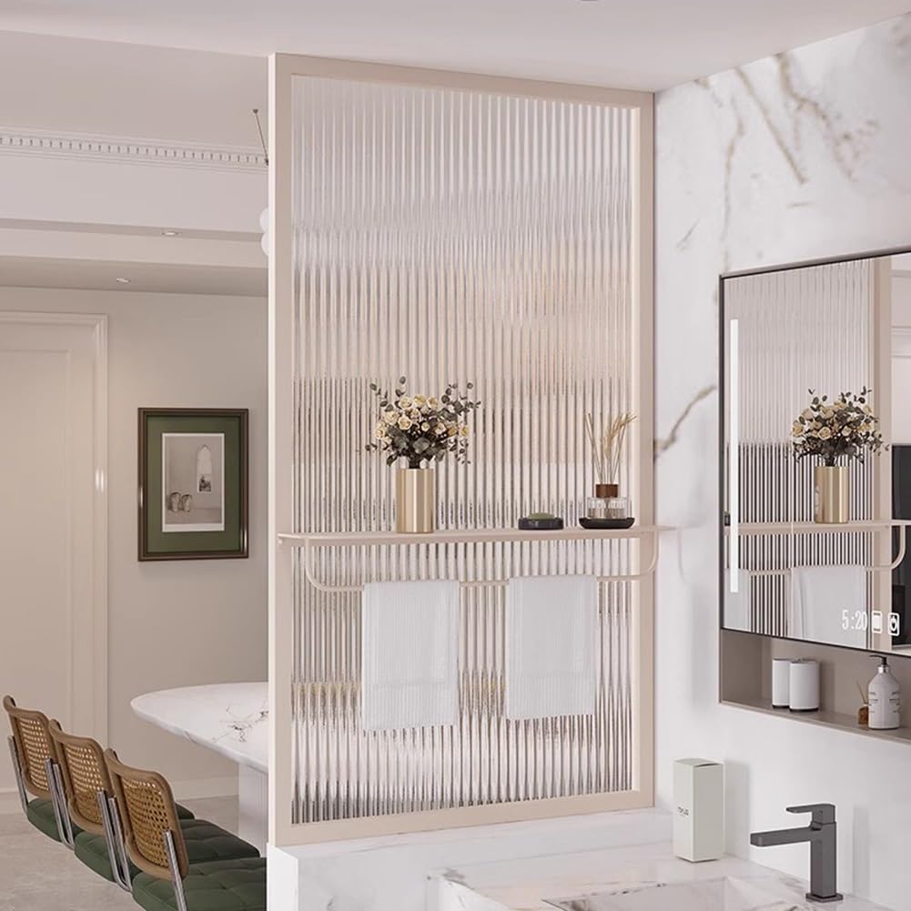 Glass Half Wall Room Divider