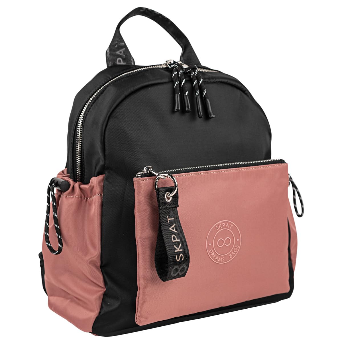 SKPAT - Bolso Mochila Mujer Elegante Tipo Casual Moderna Para Vestir Mochilas Mujer Estilo Urbano Mochila Negra Mujer Pequeña Ideal Para Uso Diario