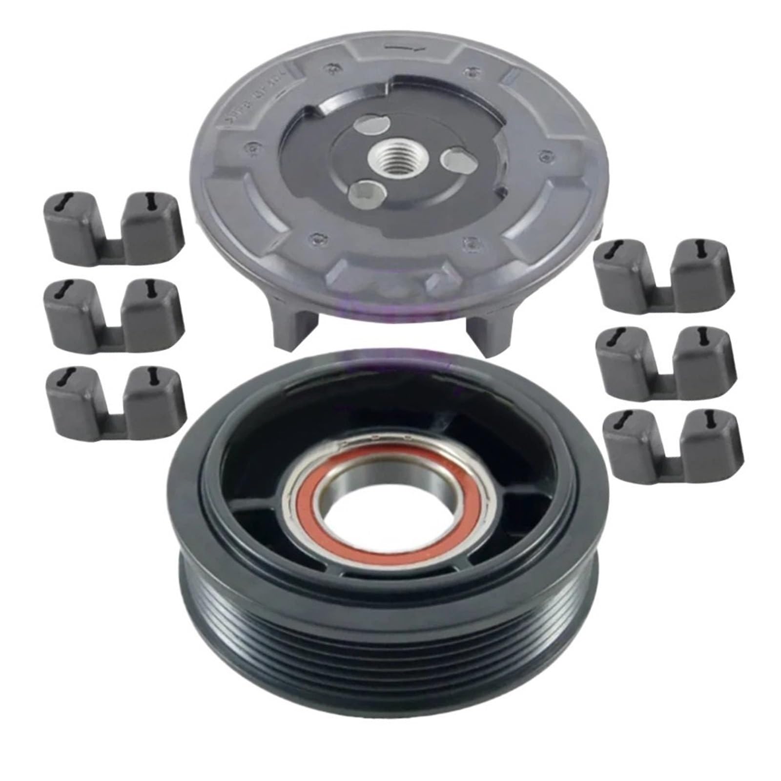 AC Compressor Fit for Citroen C4 DS4 Berlingo Fit for Peugeot Partner Tepee 2008 5008 3008 9672247080 5SEL09C AC Compressor Clutch AC Bypass Pulley