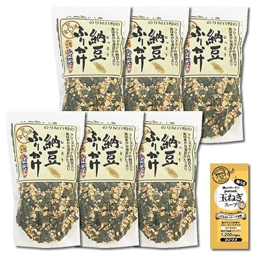 納豆ふりかけ 40g×6袋まとめ買いセット 化学調味料無添加 通宝 コラーゲン玉ねぎスープ1食付き