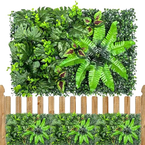 Genérico Panel De Pared De Plantas Artificiales - Cortar A Medida Realista,Panel De Fondo De Pared De Césped Artificial - para Bodas Jardín Interior Exterior Centro Comercial Café Restaurante Fiesta