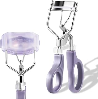 Professional Eyelash Curler with 3 Firmness Pads & Protective Cover - Perfect for Hooded Almond Eyes, All Lash Types (4.6/5 Stars)