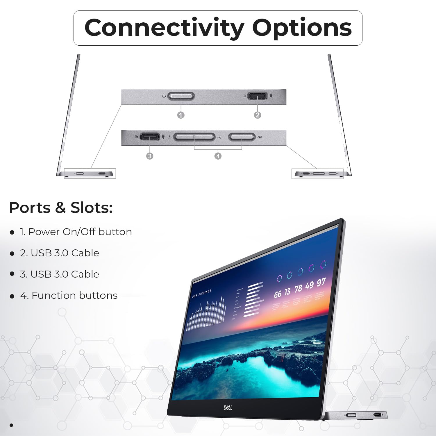 Amazon.com: Dell P1424H 14-Inch Portable Monitor for FHD LED with