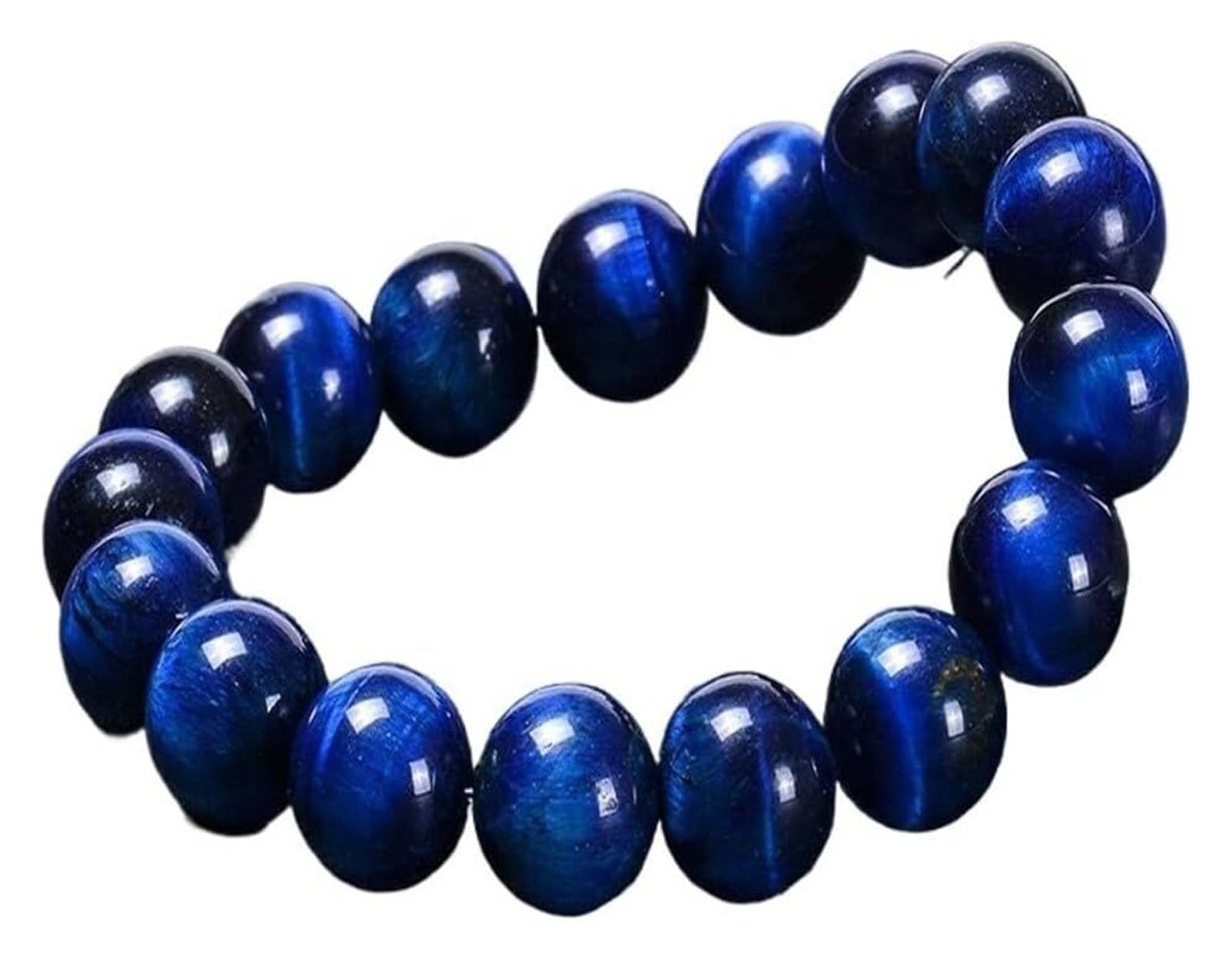 Bracciale in pietra occhio di tigre blu