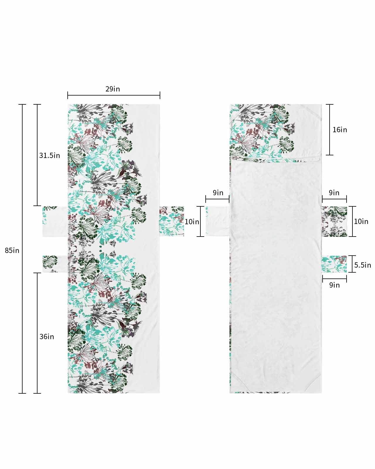 Teal Brown Black Botanical Beach Lounge Chair Towel Cover, Soft Chaise Lounge Towel with Side Pockets Patio Pool Chairs Cover for Beach/Pool Sunbathing 29x85 Pastoral Spring Floral Elegant