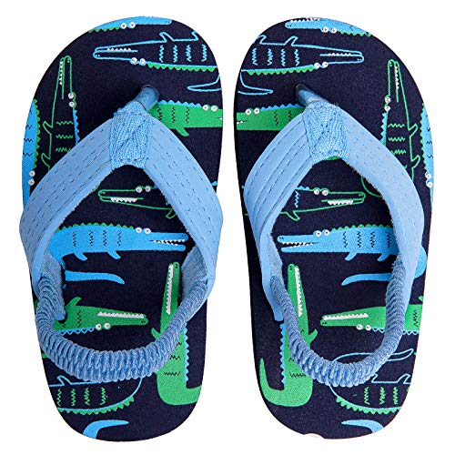 Image of Boys Girls Strap Flip Flops Sandals Cute Cartoon Unicorn Shark Toddler Flip Flop Kids Pool Beach Flat Slide Summer Water Shoes