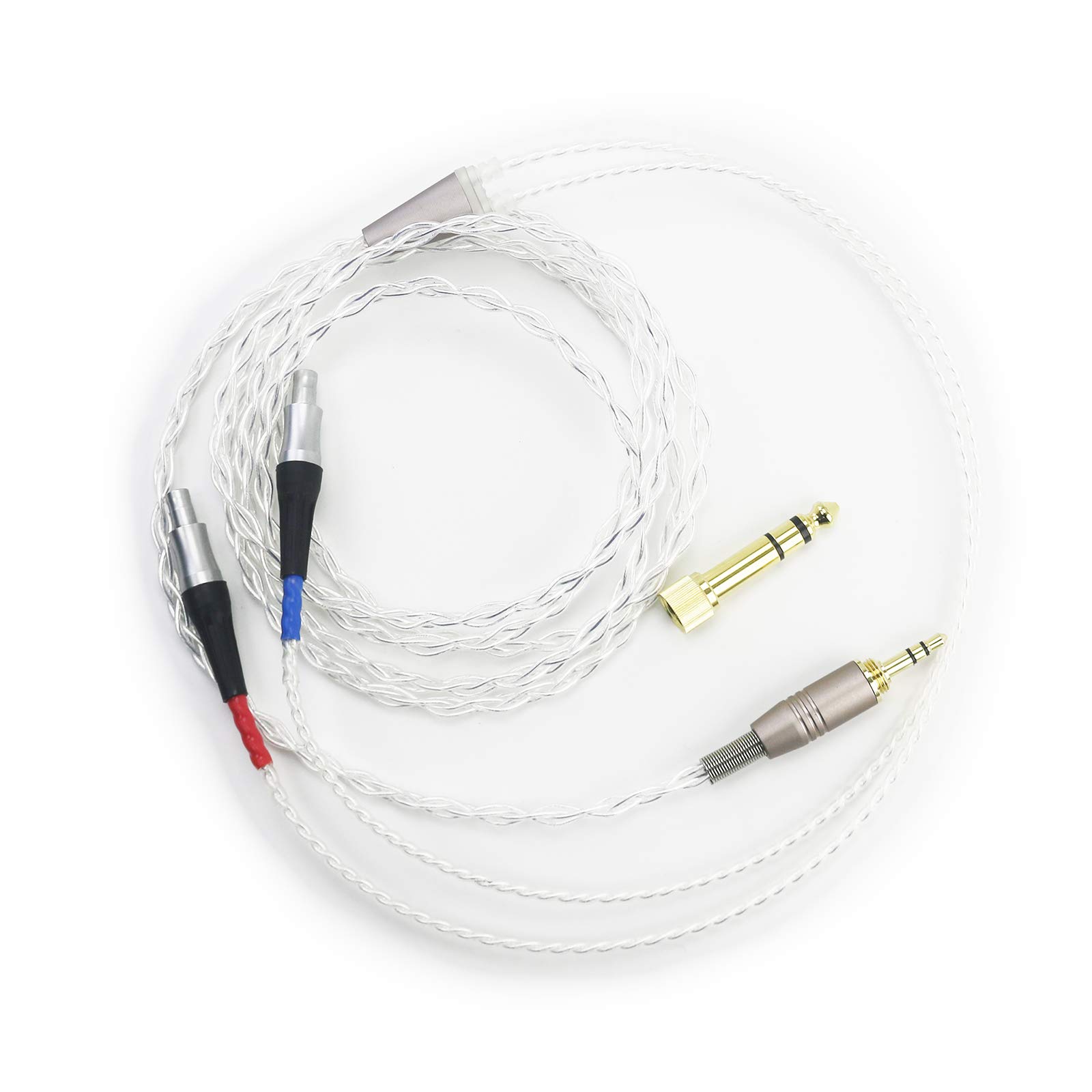ABLET Cavo Bilanciato Da 4,4 Mm Per Cuffie Sennheiser HD800, HD800S E HD820 – Con Connettori In Legno Di Noce E Rame Placcato Argento 6N OCC