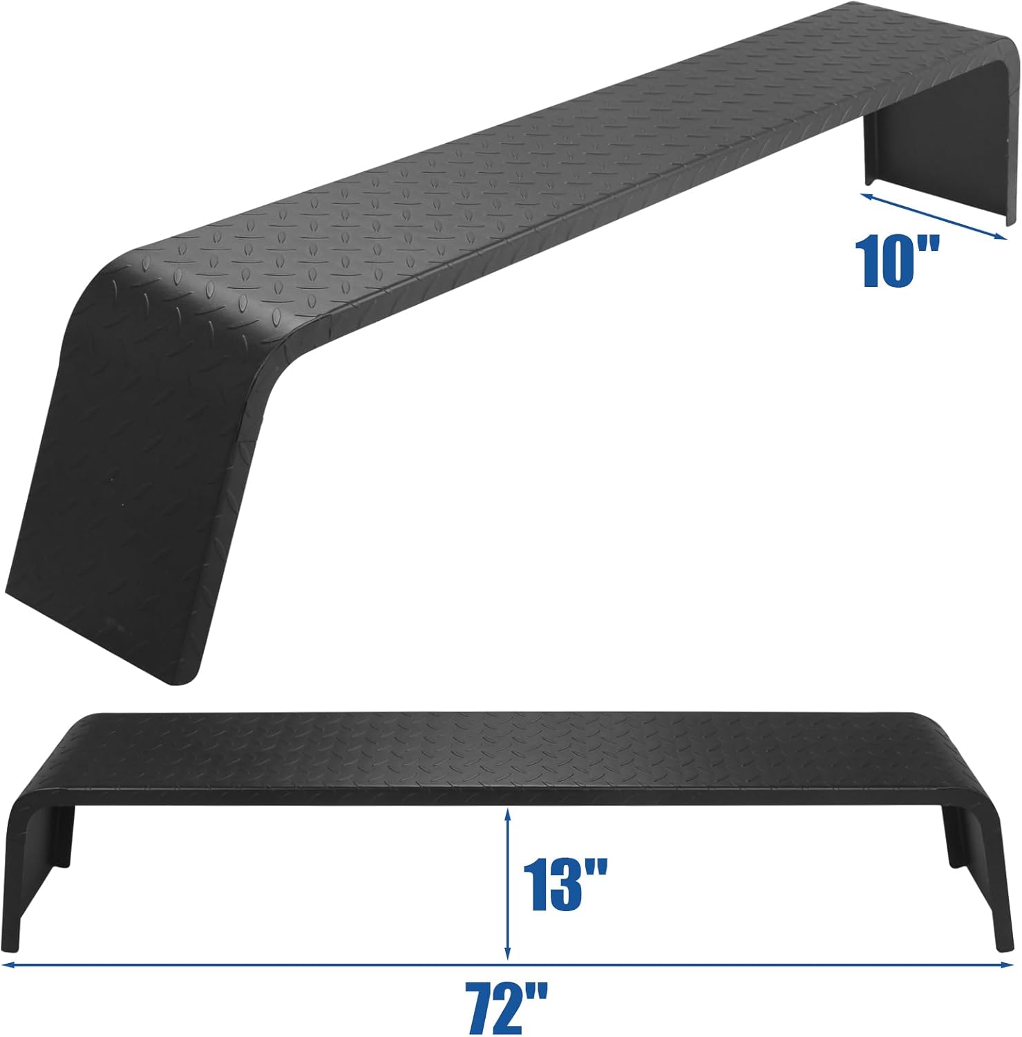 Double Axle Trailer Fenders Fit 13"-15" Tires, Heavy Duty Steel Tandem Axle Trailer Fenders, 2 Pcs, Black
