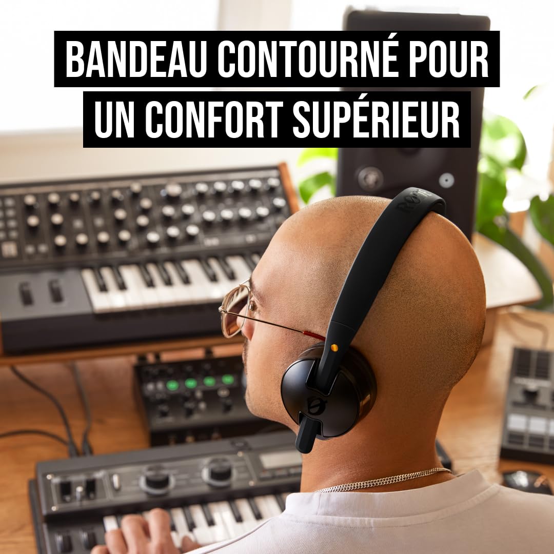 RØDE NTH-50 Casque DJ Professionnel Filaire Supra-auriculaire, Conception fermée avec Haut-parleurs de Haute précision pour Musiciens, cinéastes et créateurs (Noir)