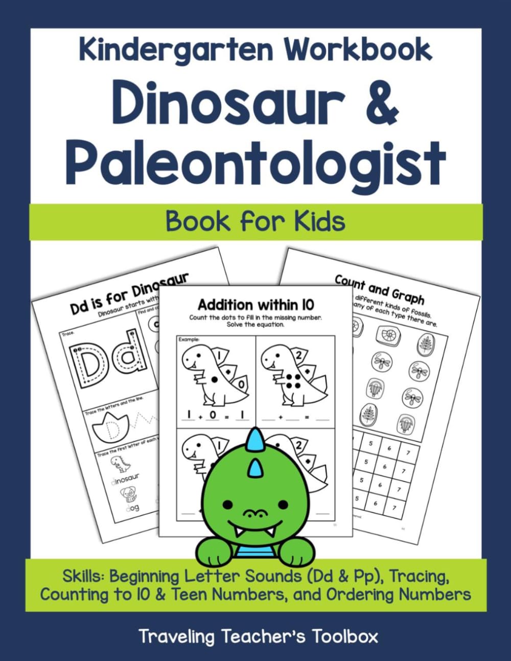 Kindergarten Workbook Dinosaur & Paleontologist Book for Kids