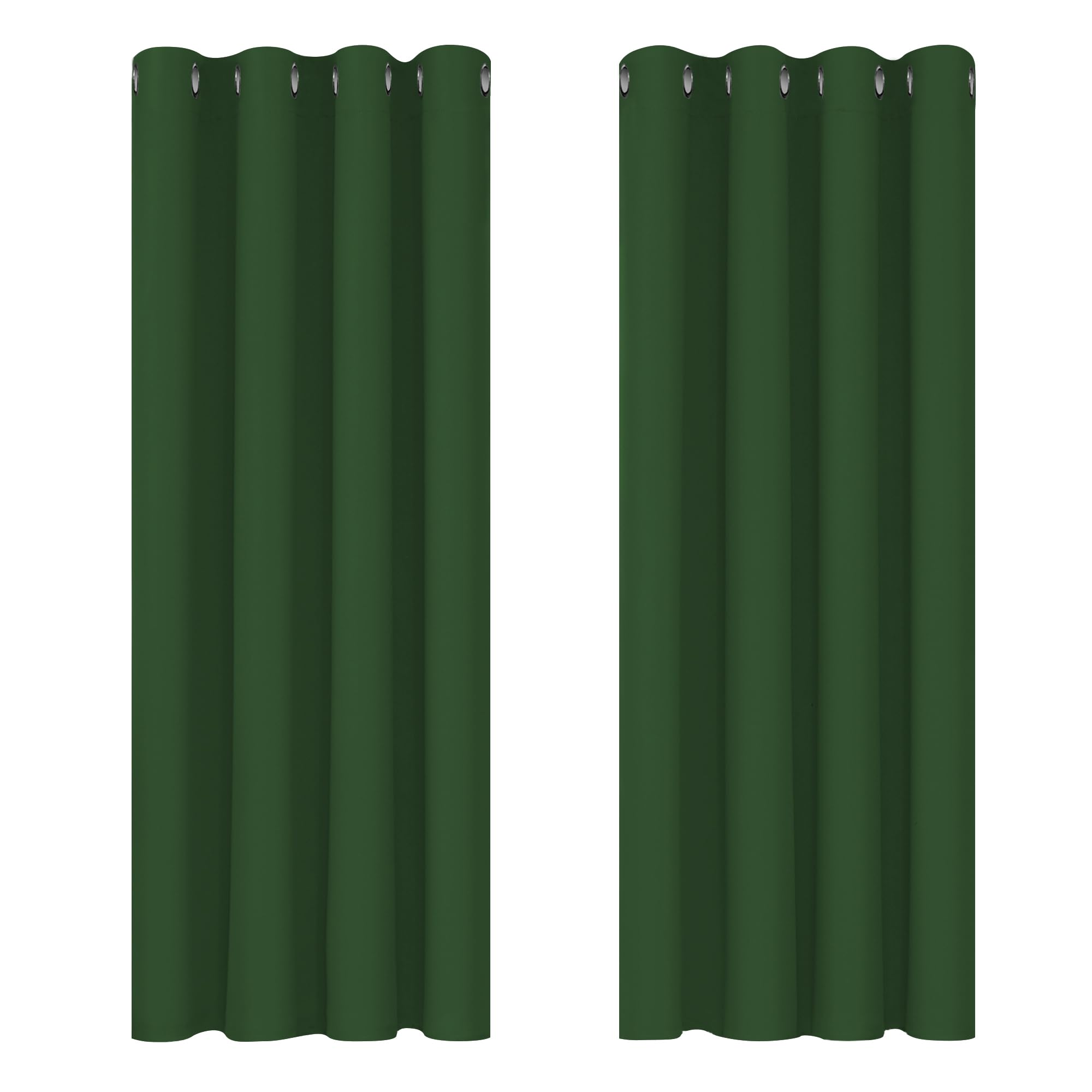Deconovo Forest Green Green Curtains Thermal Insulated Eyelet Blackout Curtains For Bedroom 46 X 54 Inch Two Panels