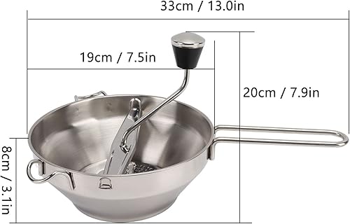 Miniatura 7 de Molino manual de alimentos, Molinillo de verduras de frutas de acero inoxidable, Molino de alimentos de acero inoxidable Mermeladas manuales