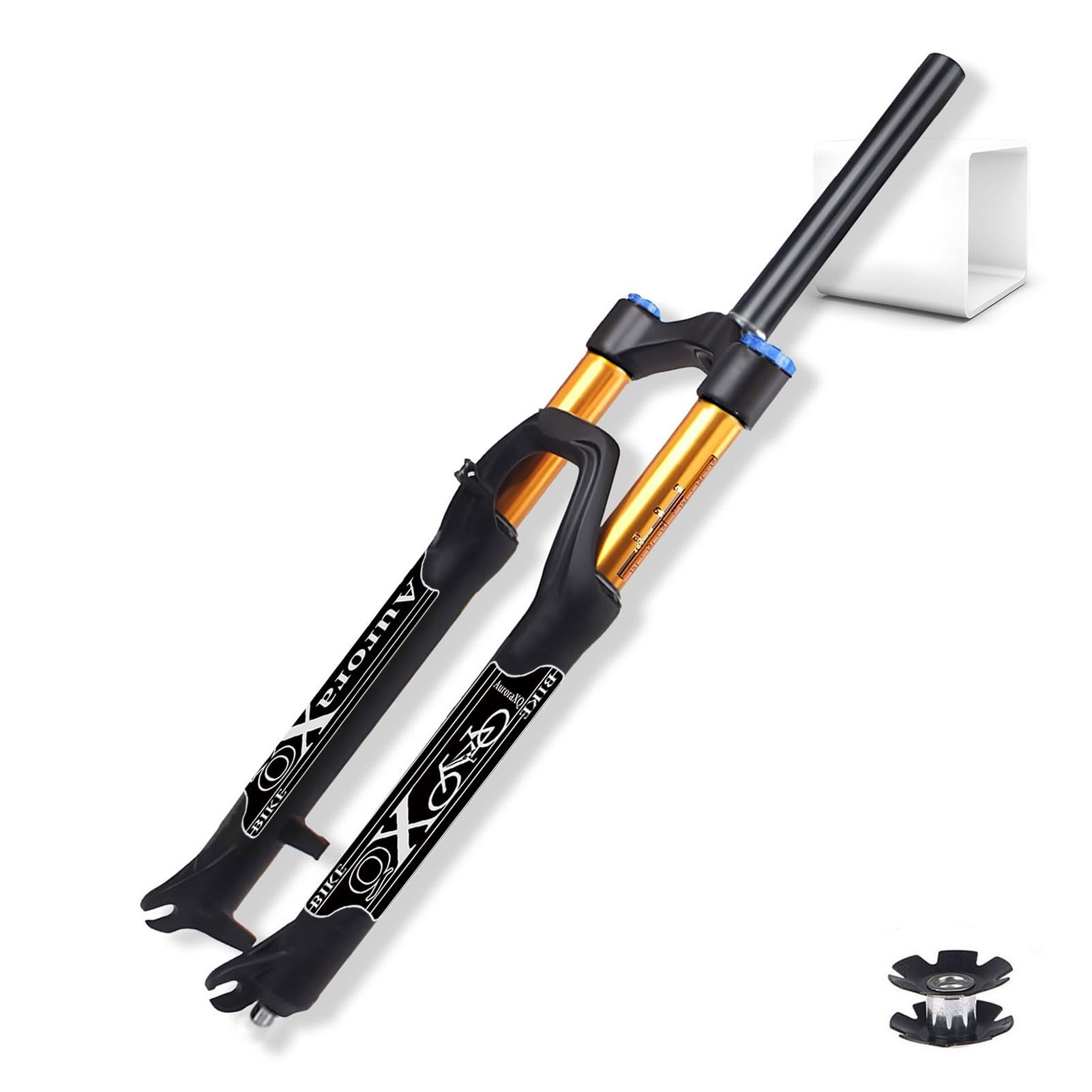 XGSUZNE AuroraXQ 26 27.5 29 Inch Magnesium Alloy Mountain Bike Suspension Forks 140mm Travel, Straight/Tapered Disc Brake MTB Bicycle Front Fork
