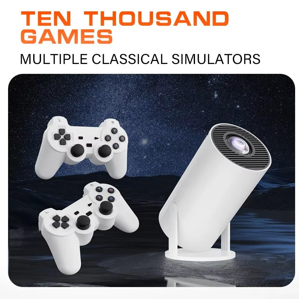 Console per videogiochi retrò M300 Mini proiettore intelligente portatile Proiettore domestico Sistema Android11 ​​1080P 64 GB Giochi per regali