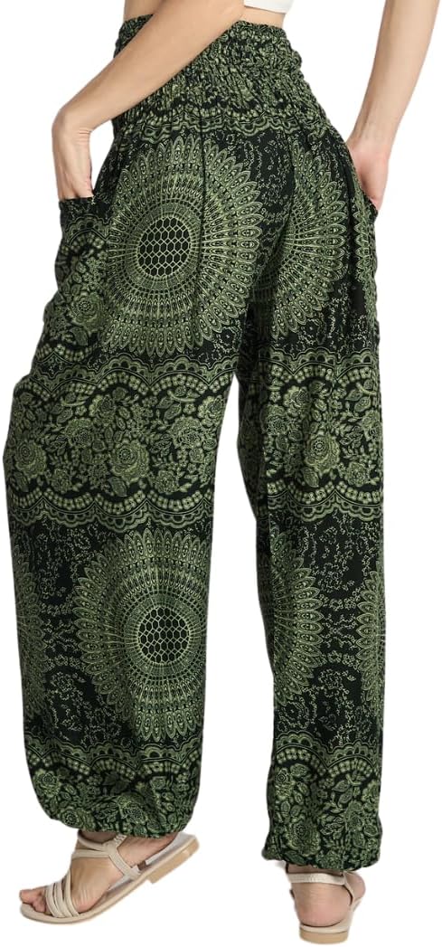 Tranquil Threads High-Waisted Boho Harem Yoga Pants for Women - Image 5