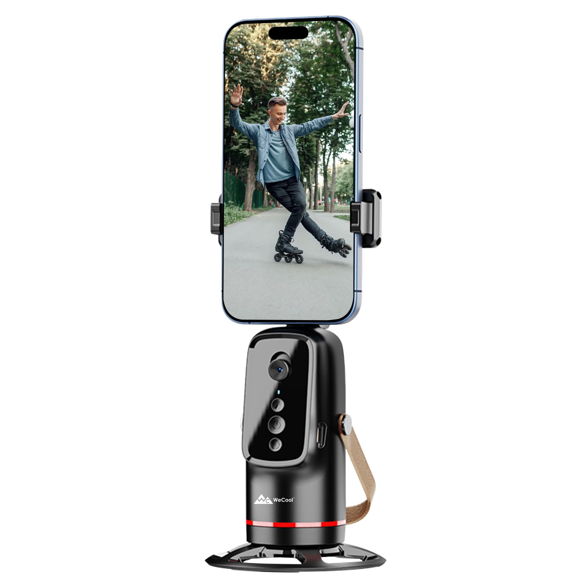 WeCool Ai Auto Face Tracking Tripod Motion Sensor with 360° Rotation, 2200mAh Battery, AI Intelligent Lens, 1.8m Tripod Mount Support for Android, iPhone, and Ring Light Compatibility-picture-33
