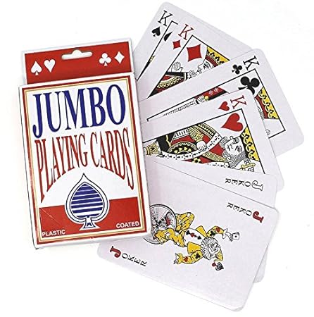 Jumbo Playing Cards Deck for Party Games , Poker Playing Cards - 12cm x 9cm