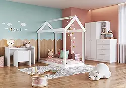 MINI CAMA INFANTIL MONTESSORIANO MEU FOFINHO BRANCO