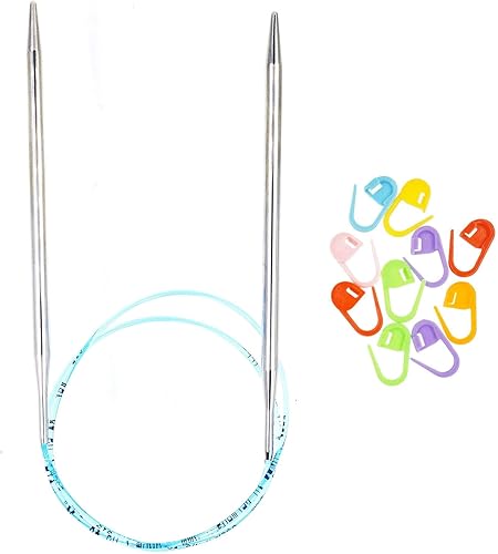 addi Turbo Original US 000 (0.059 in) - Aguja circular de 16 pulgadas (15.7 in), acabado liso y liso, cono estándar y puntas, uniones lisas, paquete disponible en Yaxa Peru