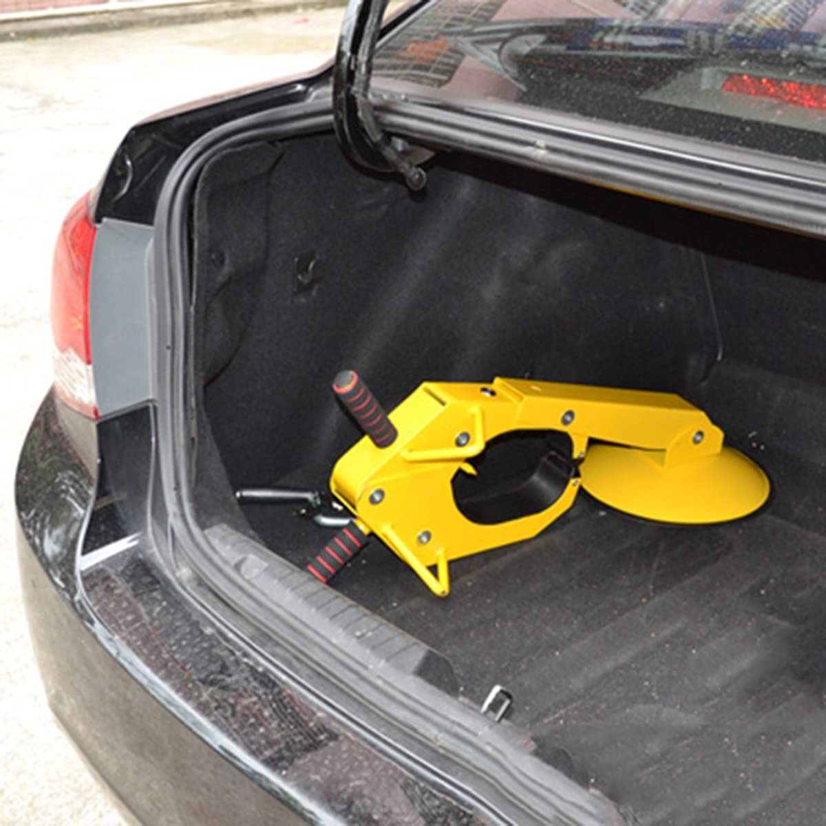 PAJ LOCK - Wielklem - Anti-diefstalvoorziening voor auto's van alle merken, vrachtwagens, motorfietsen en meer- Verstelbare diefstalbeveiliging- Parkeerklauw met veiligheidsslot- Robuuste parkeerklauw